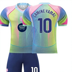 Conjunto de Uniforme de Fútbol de Malla para Niños, Edición Especial <span class=keywords><strong>Barcelona</strong></span> 2526, Camiseta de Yamal 10, Pedre 8, Rafinha 11, Rashford 14 - Product Image 1