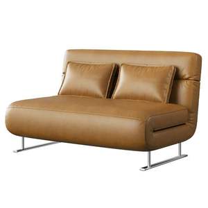 Sofá Cama de Cuero Encerado, Convertible, Estilo Moderno Minimalista, para Apartamentos Pequeños, Sala de Estar u Oficina - Product Image 2