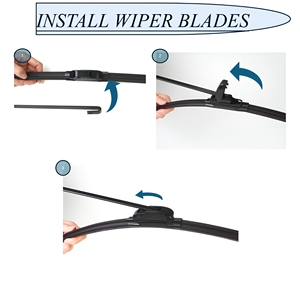 Spazzola tergicristallo a gancio YIKE, montaggio diretto senza adattatore, ricambio perfetto per auto europee, americane e giapponesi - Product Image 2