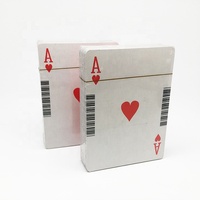 Cartes à Jouer en Plastique Jumbo Personnalisées avec Code-barres, Design Poker, Logo Personnalisé, Certifiées EN71, MOQ 1000 Paquets