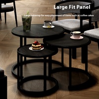 Table basse moderne de style européen pour petit appartement Table d'appoint en métal de luxe légère pour chambre à coucher et salon