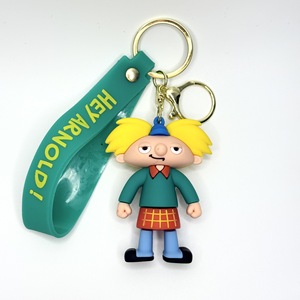 Porte-clés créatif transfrontalier <span class=keywords><strong>Arnold</strong></span>, <span class=keywords><strong>dessin</strong></span> <span class=keywords><strong>animé</strong></span>, mignon, poupée 3D, porte-clés de voiture, pendentif de sac pour couple, accessoires - Product Image 4