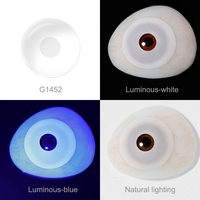 Lentilles de contact coréennes UV Glow de 17 mm de grand diamètre, Pseyeche 17 mm, lentilles de contact sclérales lumineuses pour Halloween, lentilles de contact folles