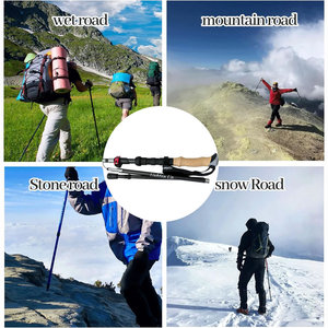Bâtons <span class=keywords><strong>de</strong></span> trekking en alliage d'aluminium en fibre <span class=keywords><strong>de</strong></span> <span class=keywords><strong>carbone</strong></span> Bâton <span class=keywords><strong>de</strong></span> randonnée pliable à verrouillage rapide externe Bâton <span class=keywords><strong>de</strong></span> <span class=keywords><strong>marche</strong></span> nordique - Product Image 6