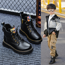 Bottes courtes d'hiver en cuir de haute qualité pour filles, bottes souples pour enfants avec fermeture éclair, antidérapantes et confortables, vente en gros - Product Image 2