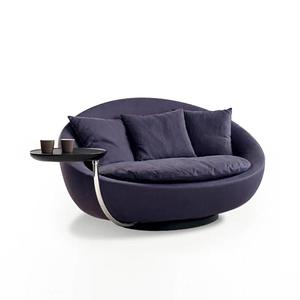 Moderne Woonkamer Vrije Tijd Draai Accent Stoel Villa Slaapkamer Balkon Ronde Roterende Eenzits <span class=keywords><strong>Sofa</strong></span> Stoel Luie Fauteuil - Product Image 1