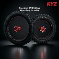 Nouvel ensemble de roues KYZ CNC en alliage anodisé à 36 rayons, moyeu CNC doré 21/18 pouces, pneu Kenda pour Ultra Bee Off-Road Enduro MX