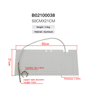 B02100036 36X23cm Refrigerador Mini Evaporador plano Roll Bond Plate para refrigerador para congelador con capilar - Product Image 4
