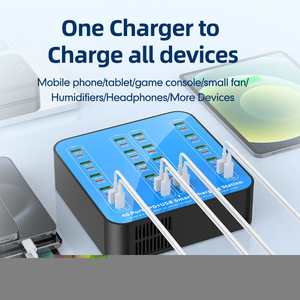 Estación de carga multipuerto de alta potencia de 400W, Nueva Versión, compatible con teléfonos móviles, tabletas, portátiles, cargador multifuncional - Product Image 5