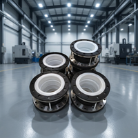 Joint d'expansion en caoutchouc doublé de PTFE avec tiges de contrôle DN400