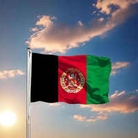 Drapeau afghan promotionnel en gros, bannière personnalisée pas chère, drapeau de l'Afghanistan en polyester