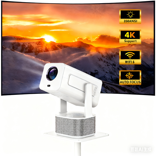 C360 Mini Outdoor Projector - Full HD 1080p with Advanced Auto Focus LED Projector