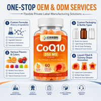 Complément Alimentaire Gommes CoQ10 Oméga-3 Vitamine B3 Zinc 250mg par Portion Saveur Orange 60 Unités Marque Blanche