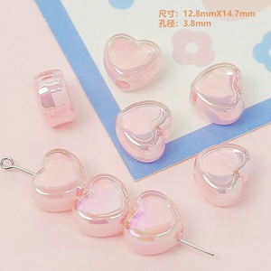 Moohoo Candy Cute Inner-Layer Acrylic Heart <b>Beads</b> DIY Handmade Beaded Necklace and Bracelet Materials and Accessories - Product Image 6