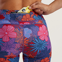 Pantalons de sport pour femmes, noirs, à compression, en maille, camouflage, pantalons 2 en 1 avec doublure en maille, collants de sport hautement actifs, shorts de course pour femmes