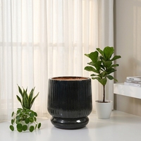 Nouveauté : Pot de fleurs en céramique moderne pour la maison, le jardin, le balcon, le salon – Pots en céramique pour plantes et fleurs