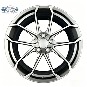 Roues en acier inoxydable RKR 5x114.3, finition Gun Metal, design croisé, légères, pour véhicules de course et utilitaires, conduite stable, ensemble complet - Product Image 2