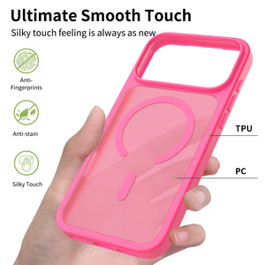 <span class=keywords><strong>Funda</strong></span> Magnética con Carga Inalámbrica para <span class=keywords><strong>iPhone</strong></span> 18 17 Pro Max, Color Rojo Rosa, Protectora, Antigolpes, Fundas para <span class=keywords><strong>iPhone</strong></span> 16 15 14 - Product Image 3
