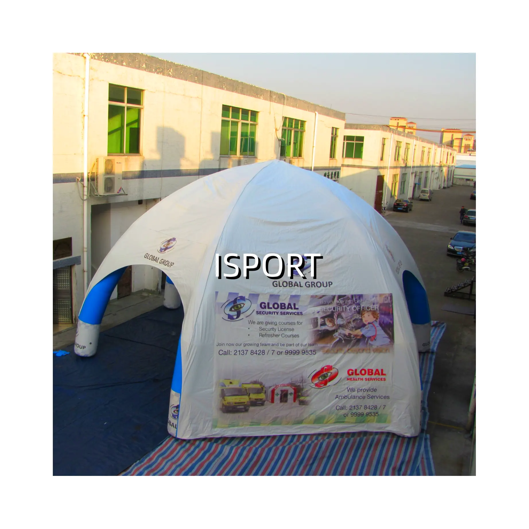 Evento promocional Esporte Publicidade personalizada Exposição comercial Air Sky Print Dome Spider Inflatable Camping Dome Inflatable Event Tent