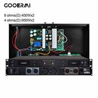 Gooermi Uygun Maliyetli 2 Kanallı D Sınıfı Güç Amplifikatörü 1U İnce 400W Profesyonel Sahne DJ Ses Stereo Amfi
