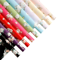 Papier d'emballage floral vintage, imperméable, épaissi, imprimé, à motifs, pour bouquets, cadeaux, matériel d'emballage pour fleuristes