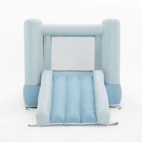 Activités de plein air Mini Kids Bounce House 8x6ft Château gonflable de saut arc-en-ciel avec dispositif de sauvetage d'étouffement pour la fête