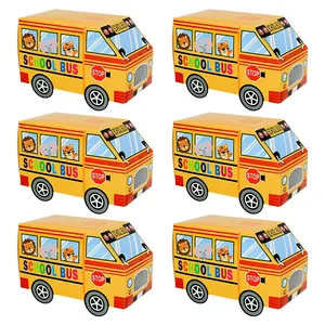 Bienvenido a la escuela Aula fiesta decoración camión forma tratar cajas Primer día cajas de dulces autobús favores-para autobús escolar aula