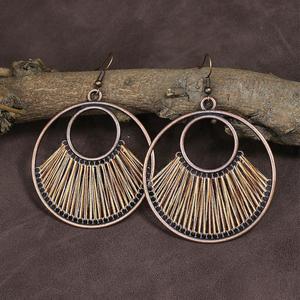 Ethnic Fashion <b>Earrings</b> Long <b>Tassel</b> Bead Shell Leather Floral Design Handmade Women's Accessories Four Seasons Style - Product Image 4