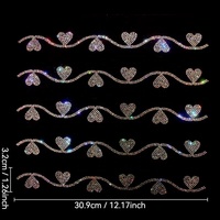 Feuille de strass thermocollante motif cristal pour robe et écharpe