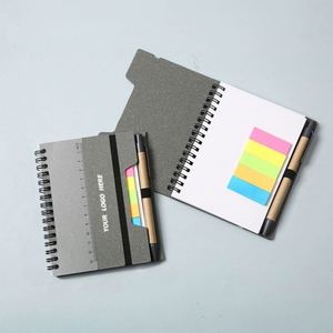 Custom Refillable <b>Sticky</b> <b>Notes</b> Binder Repositionable Memo Pad Set with Index Tabs and Die Cut Shapes for Promotional Branding - Product Image 2