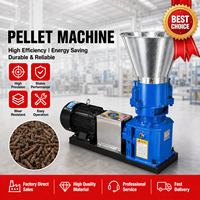 Machine à granulés d'aliments pour animaux à moteur électrique, haute efficacité, petit encombrement, pour l'alimentation du bétail de ferme (grain et herbe), avec structure en acier portable