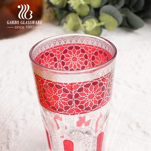 Verres marocains 12pcs pack <span class=keywords><strong>verre</strong></span> à thé 7oz gobelets en <span class=keywords><strong>verre</strong></span> coloré avec couleurs décor doré thé <span class=keywords><strong>verre</strong></span> thé tasses ensemble - Product Image 3