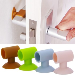 Butée de porte en silicone à fixation murale, anti-collision, pour salle de bain et usage domestique, design minimaliste, en caoutchouc - Product Image 5
