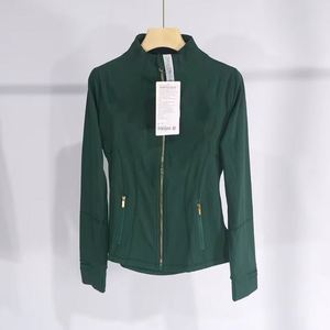 Veste de course décontractée coupe-vent pour femme avec fermeture éclair dorée, ajustée, style Lulu, taille M - Product Image 6