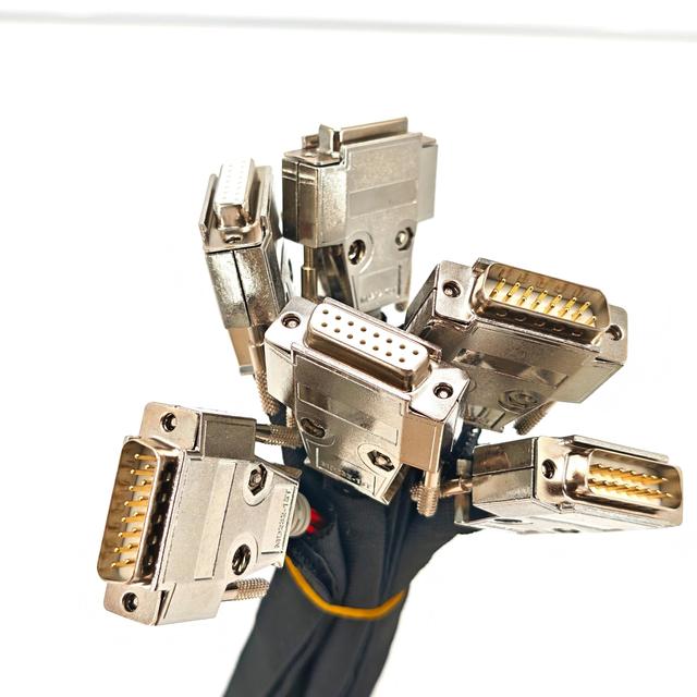Industrial-Grade D-SUB Carriage Connection SCSI Data Cable PVC Braided Shield Copper Core Multi-Channel Parallel Transmission