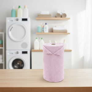 Immense Quality Lint Free <b>Wipes</b> Value Pack Reusable Kitchen Towels 20PK Pink Microfiber Cleaning Cloth Roll - Product Image 1