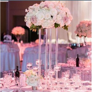 Support à fleurs en acrylique Artfulcosmos, décoration de mariage moderne, vase sur piédestal en cristal, centre de table - Product Image 2