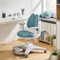 Chaise d'étude ergonomique moderne en plastique pour enfants, dossier adaptatif, soutien lombaire réglable, hauteur d'assise réglable, repose-pieds, OEM ODM, école, maison, bureau