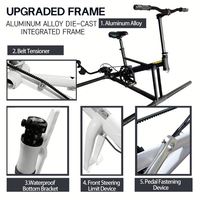 Vélo aquatique à pédales plat à ponton, monoplace, cadre en aluminium avec plateforme avant gonflable, rapide pour rivière, portable, de Chine Lumark