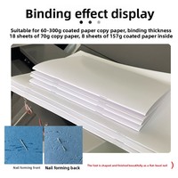 Máquina Automática de Encuadernación y Plegado de Papel A3, Plegadora de Doble Cabezal con Puntada a Caballete, Operación con Pantalla Táctil