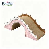 Produit phare : L'arche pour chat Petaful, moderne, en forme de pont, durable, écologique, en carton ondulé recyclé, à 4 niveaux