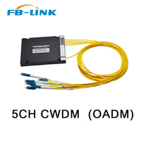 5CH MUX DEMUX Multiplexeur Fibre Optique ABS BOX Module pour Communication Réseau Télécom WDM 5ch 1270-1610nm cdwm mux demux ABS