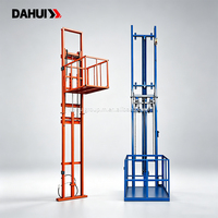 Ascenseur de marchandises hydraulique personnalisable, élévateur de marchandises à commande à distance, monté au mur, avec rail de guidage, élévateur de marchandises électrique pour entrepôt