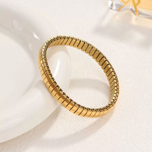 Vente chaude De Mode Populaire Bijoux En Acier Inoxydable Coeur Trèfle Charme Élastique Bracelet Bracelet - Product Image 4