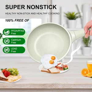 Sartén Antiadherente de 20 cm con Tapa de Vidrio, Revestimiento de Granito 100% Libre de BPA, Apta para Estufas de Inducción, Gas y Eléctricas - Product Image 5