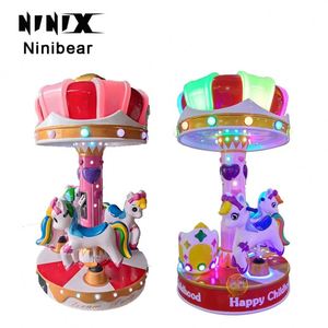 Carrusel Infantil Operado con Monedas, Popular, con 3 Asientos, Mini Carrusel de Caballos, Máquina de Juego - Product Image 4