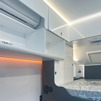 Petites remorques composites modulaires personnalisées de 15 pieds avec lits superposés triples, camping-car australien moderne, caravane hybride, 4 toilettes