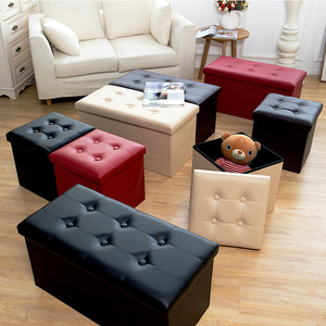 <span class=keywords><strong>Banc</strong></span> pouf de rangement Rangement en tissu rembourré Tabouret de chambre à coucher Tabouret d'extrémité de lit <span class=keywords><strong>Banc</strong></span> - Product Image 4