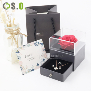 Boîte à fleurs en diamant fabriquée en usine, boîte à bijoux personnalisée en forme de fleur avec matériau en papier, boîte à fleurs pour pendentif, boîte à fleurs pour bracelet - Product Image 2