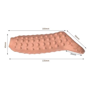Allunga e ispessisce i preservativi riutilizzabili dell'anello dello sperma di blocco Dildo manicotto del pene Extender vendita a caldo - Product Image 5